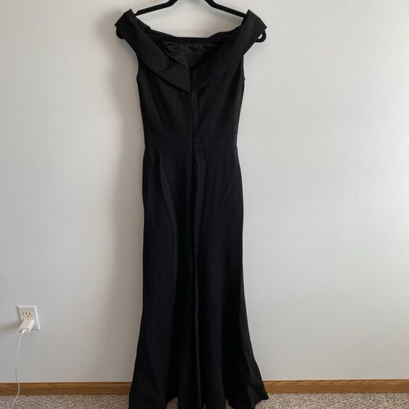 Sheri Hill Off The Shoulder Maxi Evening Gown Mermaid Bodycon Size 6 50824 Black - Picture 3 of 8